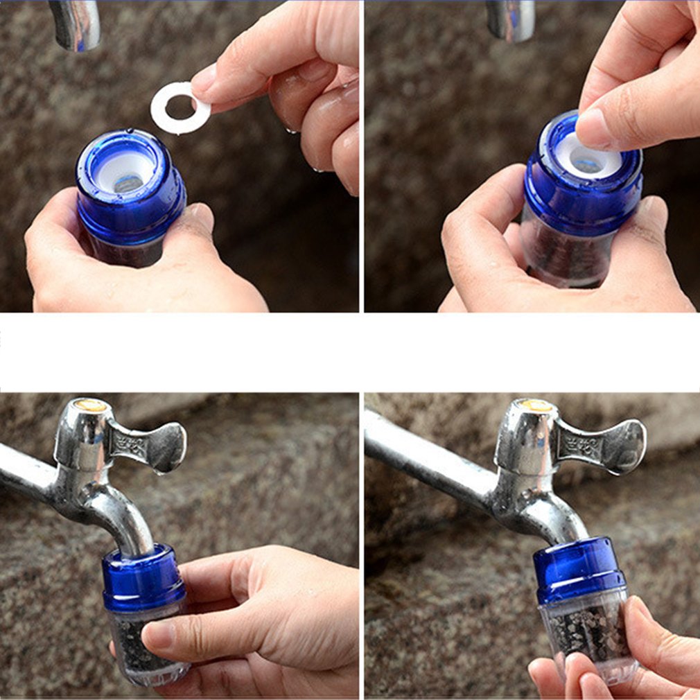 Universal Activated Carbon Charcoal Tap Water Purifier Kitchen Faucet Water Filter Home Hotel Health Care Tool