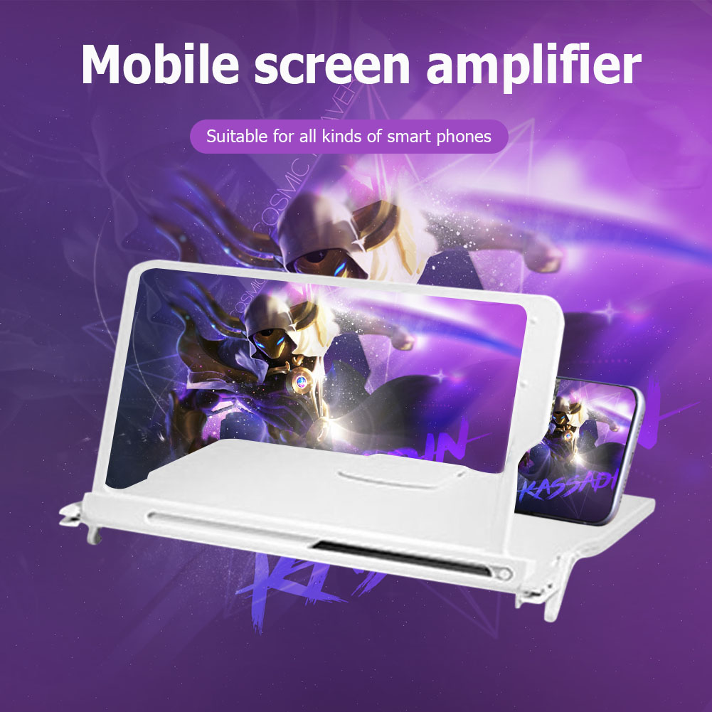 Cell Phone Screen Magnifier Multi-function Foldable Video Amplifier Stand  Screen Magnifier Thin Foldable 3D Movie Projector