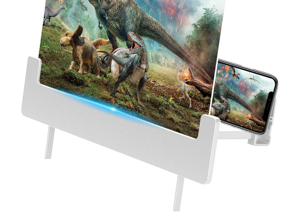 6 Inch 3D Mobile Phone Screen Magnifier Frameless HD Eye Protection Magnifying Glass Holder