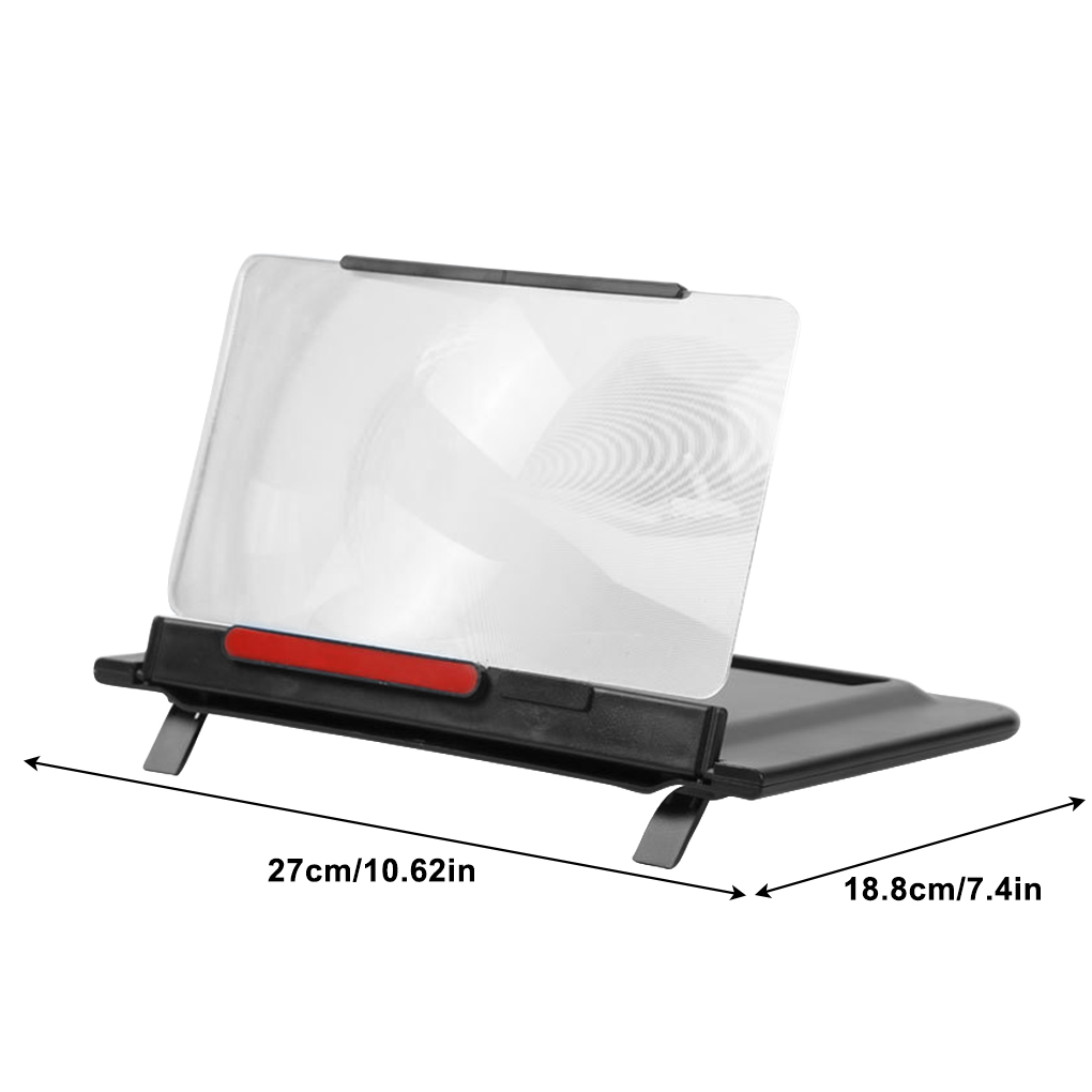 Phone Screen Magnifier Foldable Portable Mobile Screen Enlarger Ultra-clear 3D 12 Inches Plastic Video Amplifier