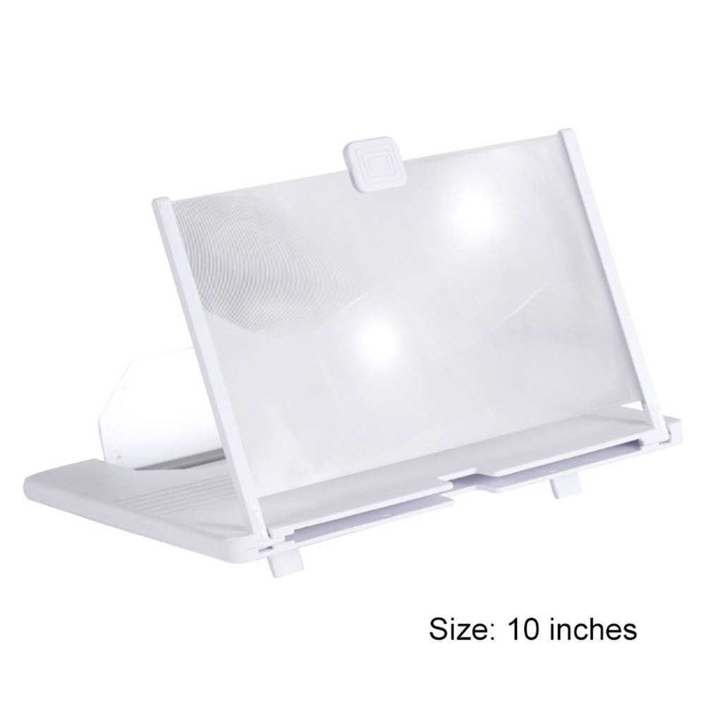 10 inch 3D Phone Screen Stand Magnifier HD Video Amplifier Projector Stand Bracket Folding Phone Magnifying Glass Desktop Holder