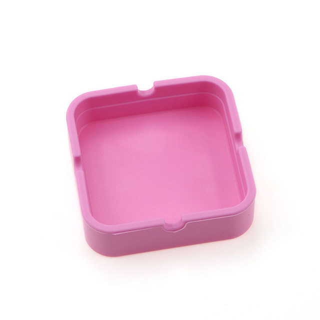 Silicone world Silicone Ashtray Silicone Rubber Portable High Temperature Resistant square Design Ashtray Eco-Friendly Soft