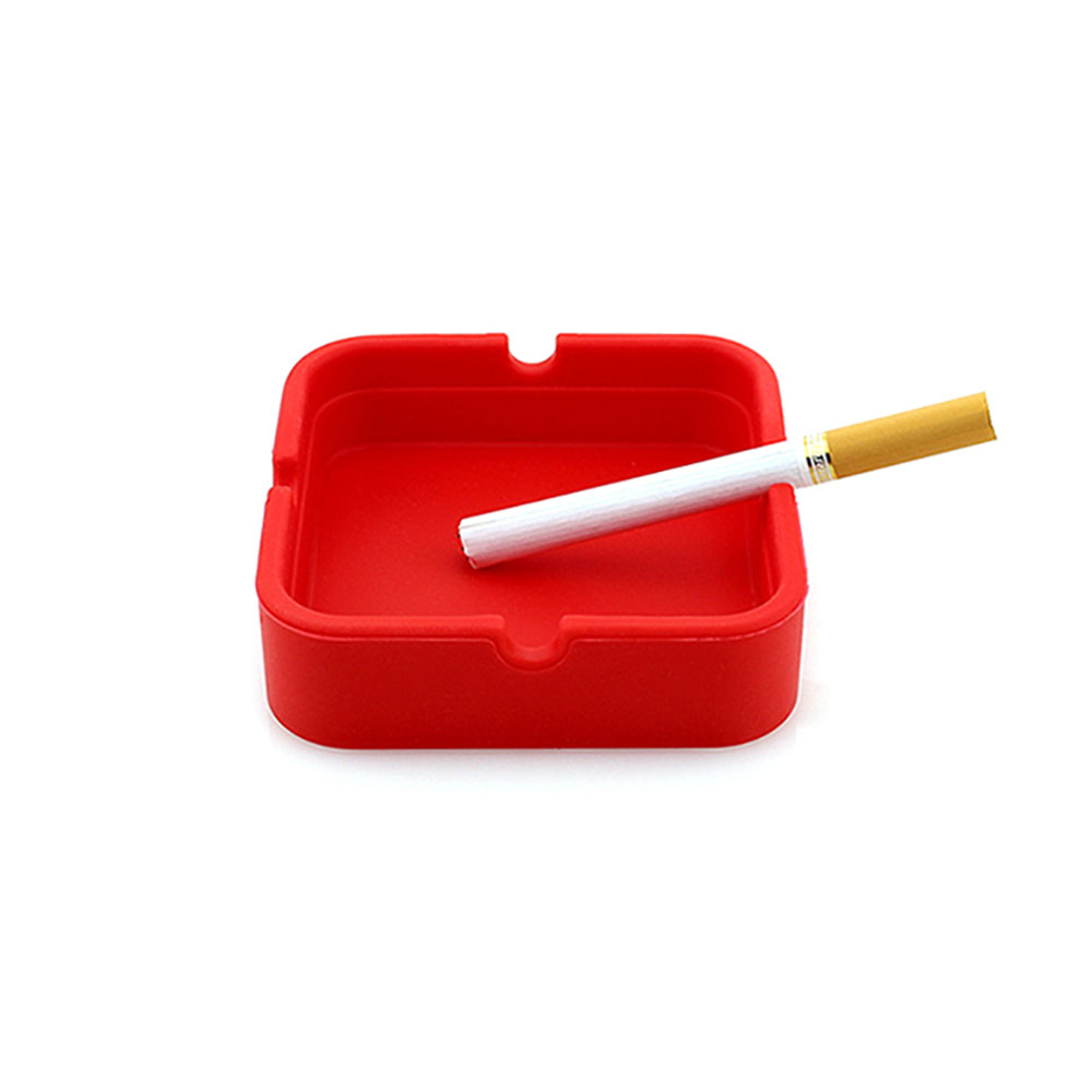 Silicone world Silicone Ashtray Silicone Rubber Portable High Temperature Resistant square Design Ashtray Eco-Friendly Soft