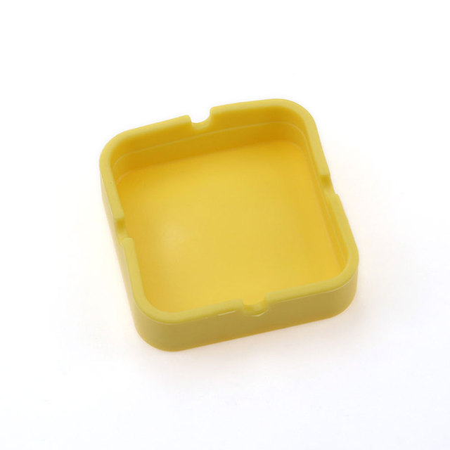 Silicone world Silicone Ashtray Silicone Rubber Portable High Temperature Resistant square Design Ashtray Eco-Friendly Soft