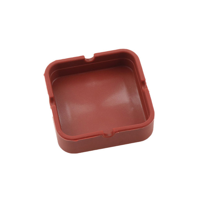 Silicone world Silicone Ashtray Silicone Rubber Portable High Temperature Resistant square Design Ashtray Eco-Friendly Soft