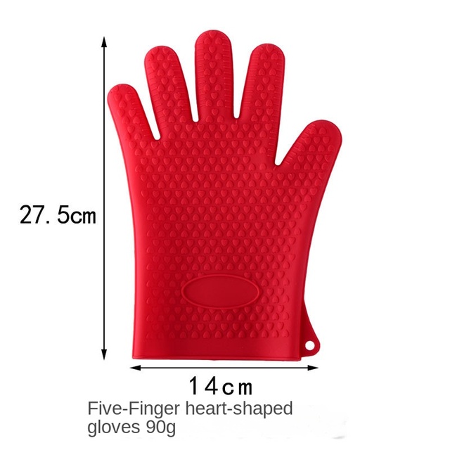 1pc Bake Silicone Gloves Microwave Oven Baking Gloves Kitchen Anti-scald Anti-slip Silicone BBQ Oven Pot Holder Mitt Kitchen