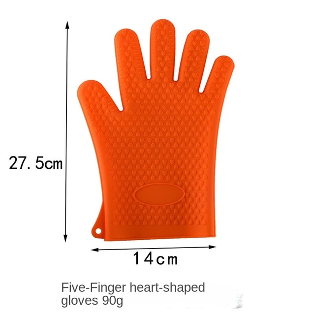 1pc Bake Silicone Gloves Microwave Oven Baking Gloves Kitchen Anti-scald Anti-slip Silicone BBQ Oven Pot Holder Mitt Kitchen