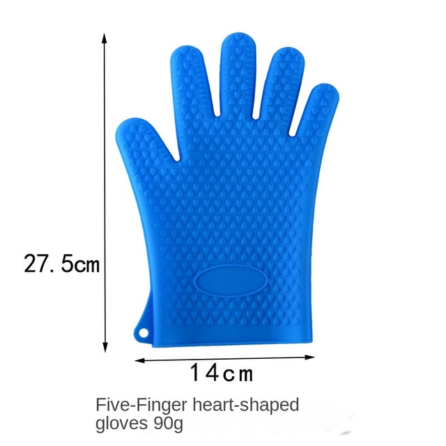 1pc Bake Silicone Gloves Microwave Oven Baking Gloves Kitchen Anti-scald Anti-slip Silicone BBQ Oven Pot Holder Mitt Kitchen