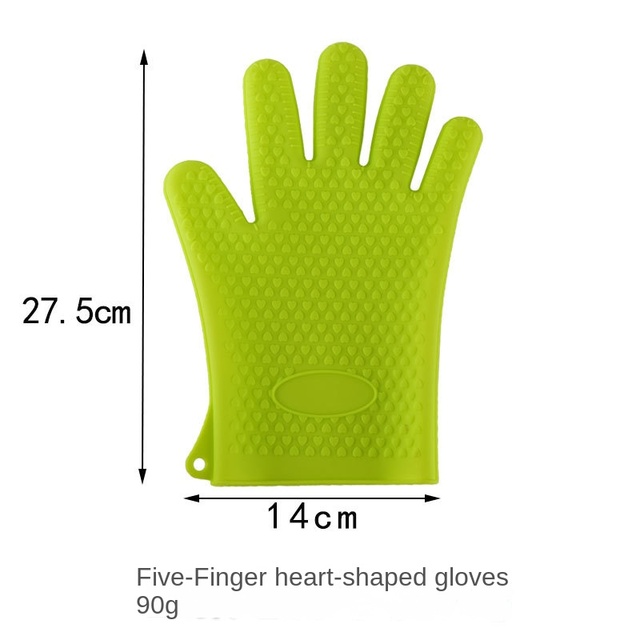 1pc Bake Silicone Gloves Microwave Oven Baking Gloves Kitchen Anti-scald Anti-slip Silicone BBQ Oven Pot Holder Mitt Kitchen