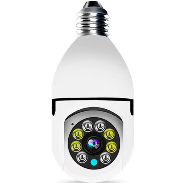 LED Light HD 1080P IP Camera wireless panoramic home security WiFi CCTV smart bulb camera two audio night vision cameras（no card）