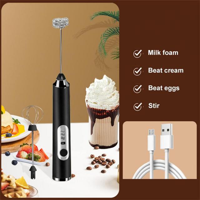 Kitchen Dining room appliances Electric Handheld Beater Wireless Milk Frothers With USB Electrical Mini Coffee Maker Whisk Mixer For Coffee Cappuccino Cream