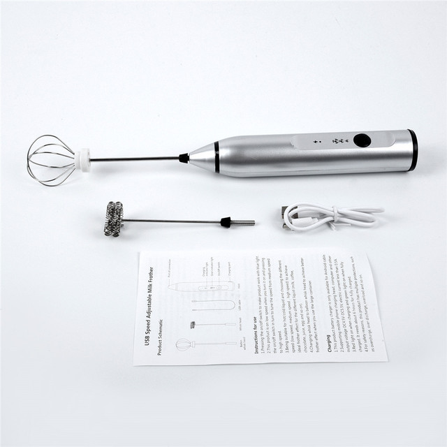 Kitchen Dining room appliances 1/16PCS Manual Milk Frother Coffee Beater Rechargeable Whisk Drink Mixer Milk Foam Blender Egg Whisk Kitchen Accessories