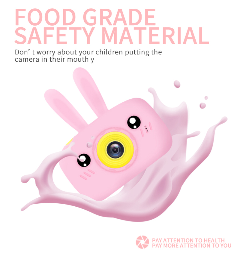 Kids Camera HD Screen Camera 2000W Pixel Video Toys Kids Cute Cartoon Camera Outdoor Photography Kids Birthday Gift(no  card)