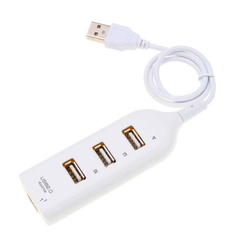 kebidu High Speed Universal USB Hub 4 Port USB 2.0 Hub with Cable Mini Hub Socket Pattern Splitter Cable Adapter for Laptop PC