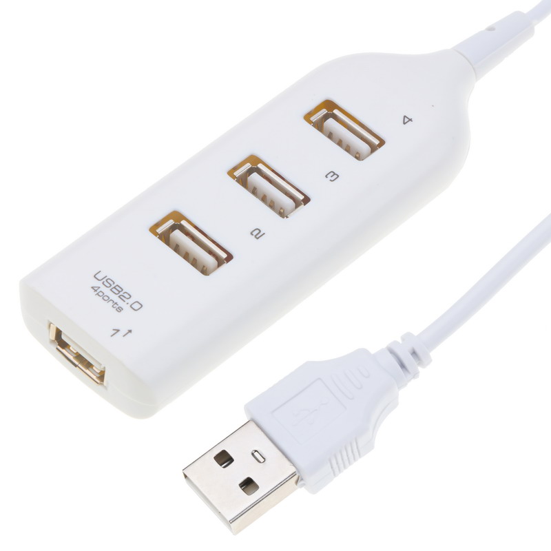 kebidu High Speed Universal USB Hub 4 Port USB 2.0 Hub with Cable Mini Hub Socket Pattern Splitter Cable Adapter for Laptop PC