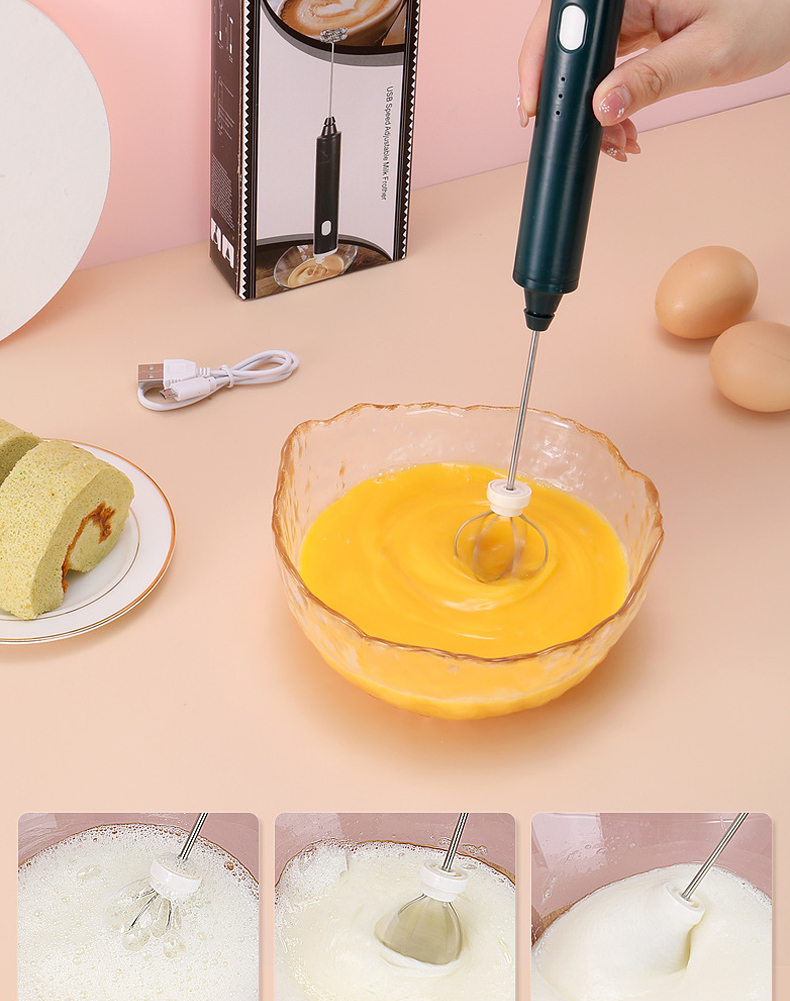 Kitchen Dining room appliances lidafish New Hand-held Electric Milk Beater 28cm*3.5cm Multifunctional Egg Beaters Small Cake Baking Tool