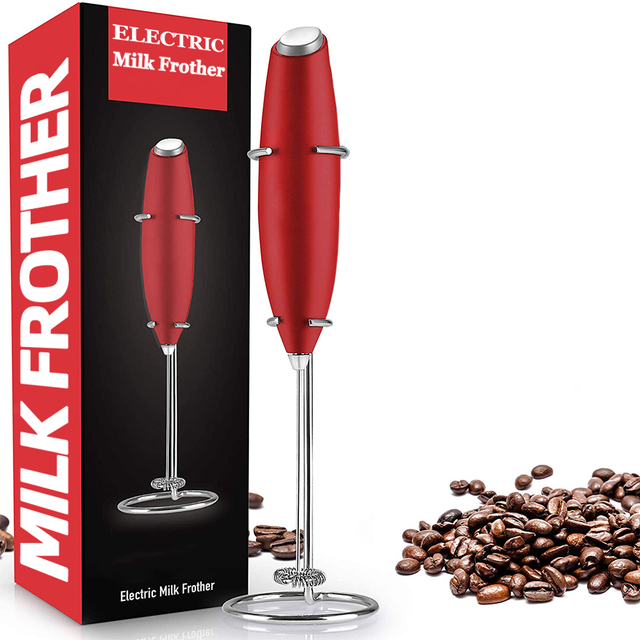 Kitchen Dining room appliances Electric Milk Frother 1pc Coffee Blender Milk Foamer with Holder Handheld Portable Foam Maker Whisk Mixer Frother Kitchen Tool