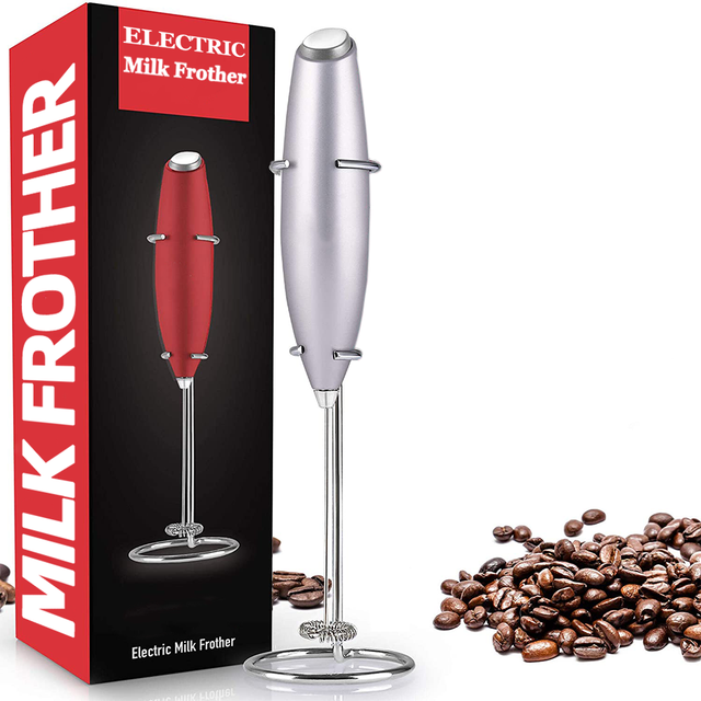 Kitchen Dining room appliances Electric Milk Frother 1pc Coffee Blender Milk Foamer with Holder Handheld Portable Foam Maker Whisk Mixer Frother Kitchen Tool