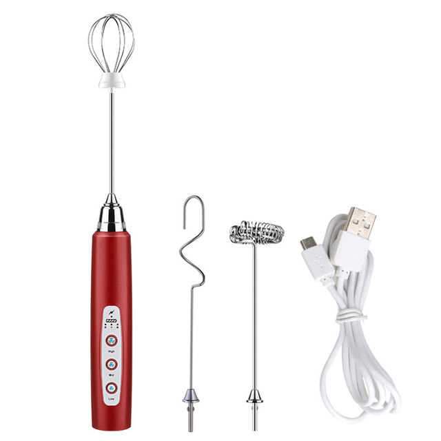 Kitchen Dining room appliances Portable Rechargeable Electric Milk Frother Foam Maker Handheld Foamer High Speeds Drink Mixer Coffee Frothing Wand