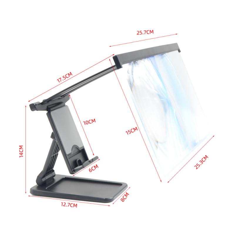 12 Inch Mobile Phone Screen Amplifier For IPad Movie Folding Shading 3D Screen Mobile Phone Amplifier Magnifier Cellphone Holder