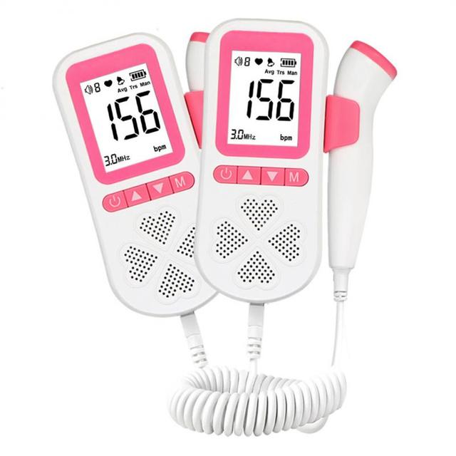 Funny Baby Doppler 3.0MHZ Baby Heart Rate Monitor LCD Display Fetal Heartbeat Detector Home Maternity Pregnant Woman Health Care
