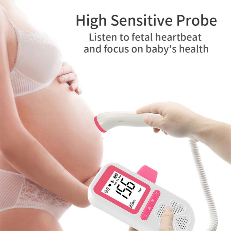 Funny Baby Doppler 3.0MHZ Baby Heart Rate Monitor LCD Display Fetal Heartbeat Detector Home Maternity Pregnant Woman Health Care