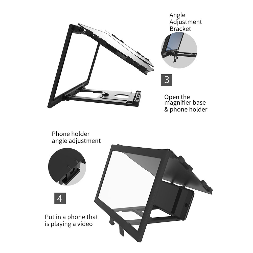 Mobile Phone Screen Amplifier F13 12 inch Projector 6D Magnifying Glass Stand for Outdoor Mobile Phone Accessories