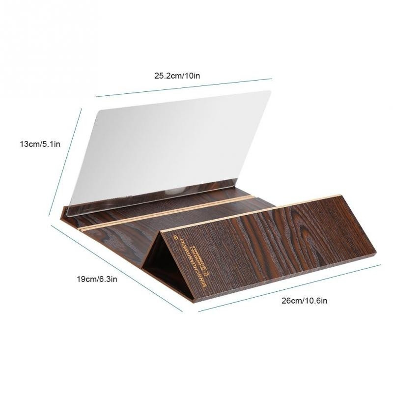 Screen Amplifier 3D Phone Screen Amplificateur amplificador pantalla telefono Wood Screen Enlarge Magnifier with Folding Holder