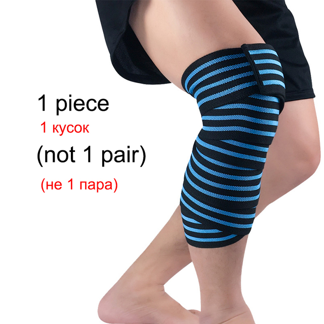 1 PC Weightlifting Elastic Bandage Kneepads Protective Gear Knee Wraps Support Pad Brace Fitness Basketball Volleyball