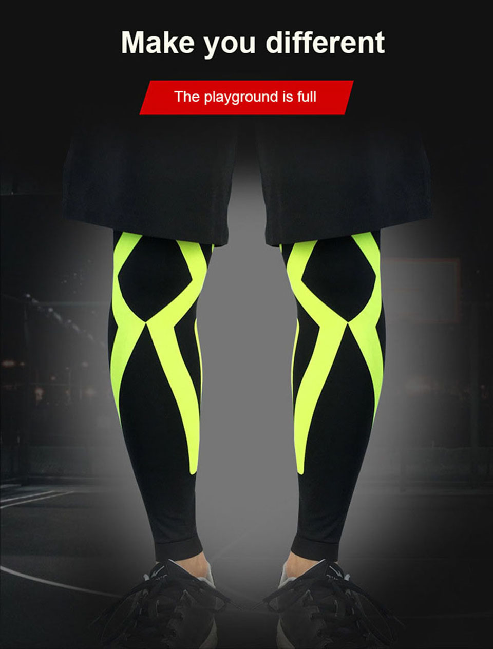 1Pcs Training Basketball Knee Pads Running Fitness Training Long Leg Sleeve Sport Protector Cycling UV Sun Leg Warmers