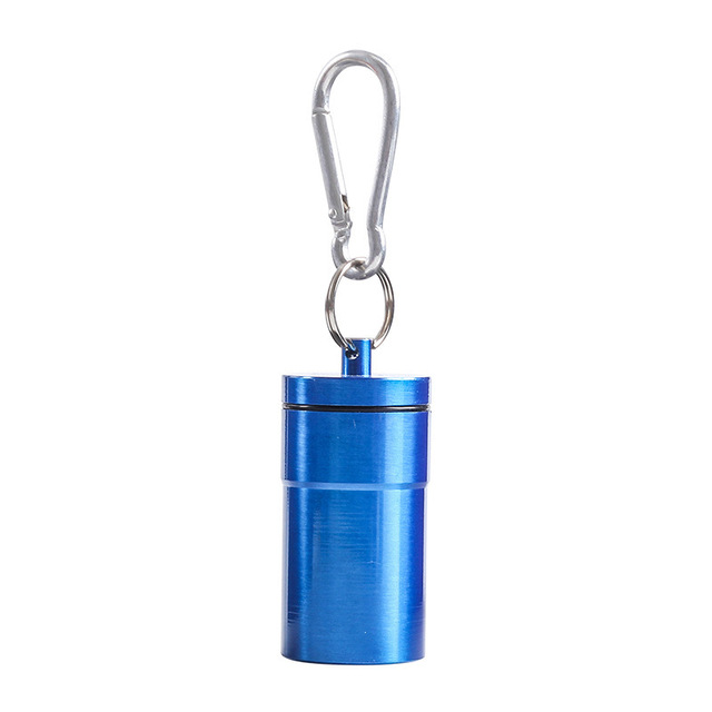 1Pcs Mini Portable Ashtray with Lid Aluminum Storage Tube Windproof Cigarettes Ashtray with Keychain Ash Holder Outdoor