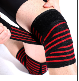 1Pair 180*8CM Fitness WeightLifting Leg Knee Compression Straps Wraps Elastic Bandages Poverlifting Squats Training