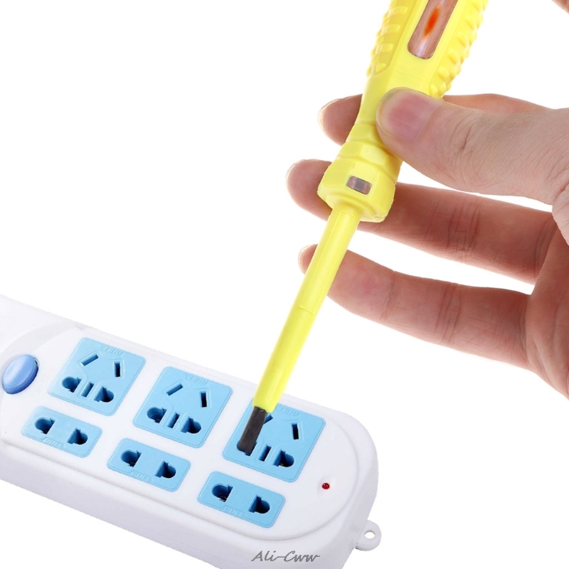 100-500V Voltage Detector Slotted Screwdriver Electric Tester Test Pen LED Light
