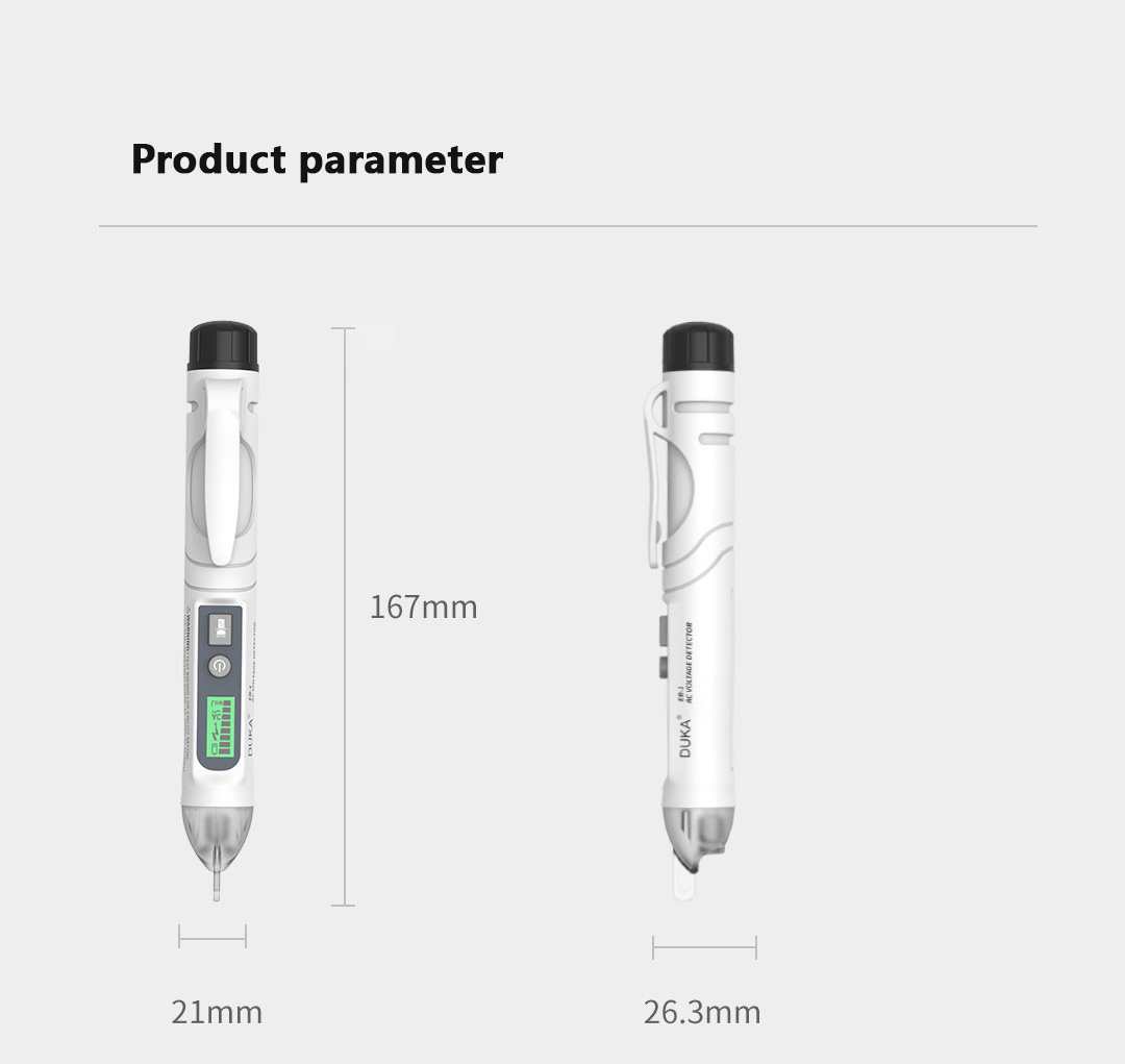 Non-Contact Voltage Detector Indicator Smart Test Pencil Live/phase Wire Breakpoint NCV Continuity Tester
