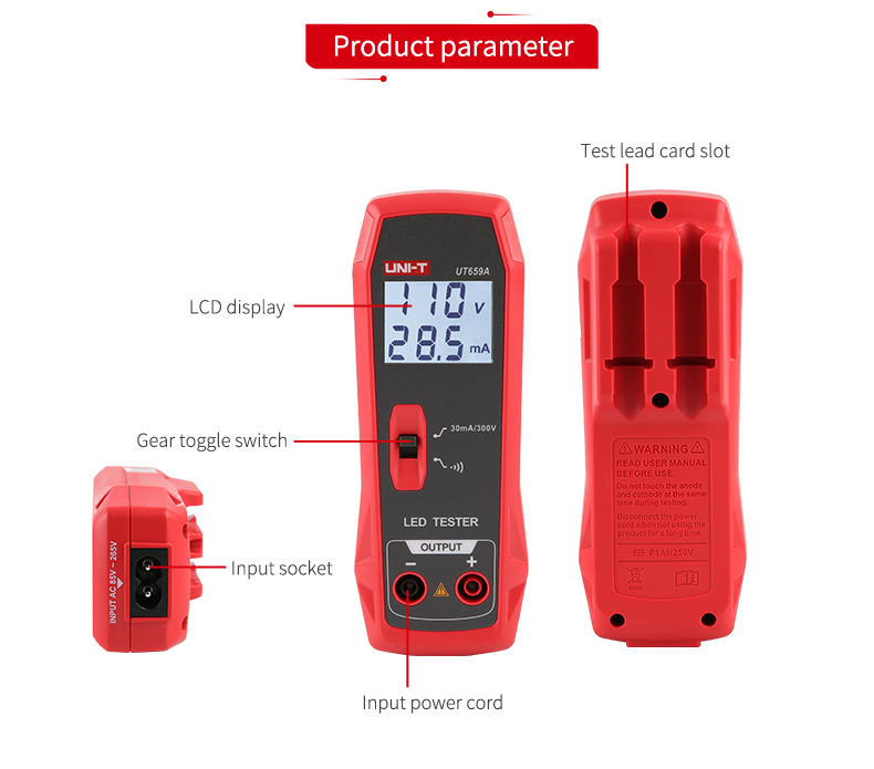 UT659A LED Lamp Tester 0~300V Output TV Backlight Tester Multipurpose LED Strips Beads Test Electric Instruments