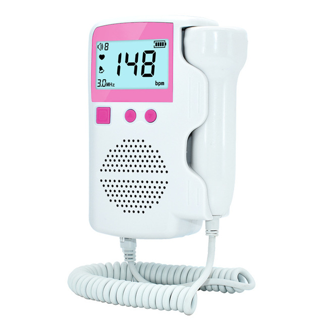 Upgraded 3.0MHz Doppler Fetal Heart Rate Monitor Home Pregnancy Baby Fetal Sound Heart Rate Detector LCD Display No Radiation