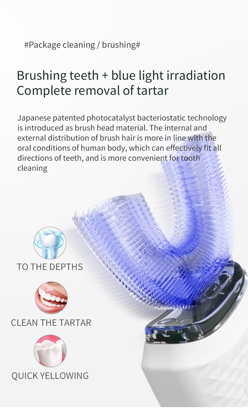 Sonic U Shaped Electric Toothbrush Kids Tooth Brush For Children Baby Toothbrushes Ultrasonic Teeth Cleaner Head Smart Whitening