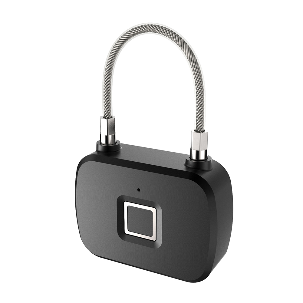 Button Fingerprint Padlock Cabinet Cupboard Door Lock Cell Operated Anti-theft for Anytek L13 Door Bag Suitcase