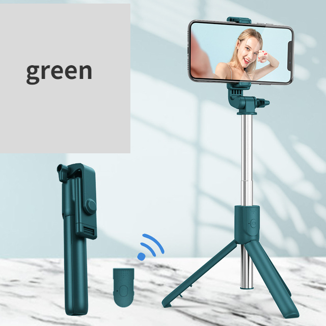 Wireless Bluetooth-compatible Selfie Stick Foldable Mini Tripod Shutter Remote Control for Ios Android