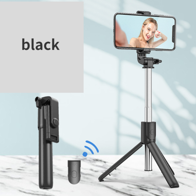 Wireless Bluetooth-compatible Selfie Stick Foldable Mini Tripod Shutter Remote Control for Ios Android