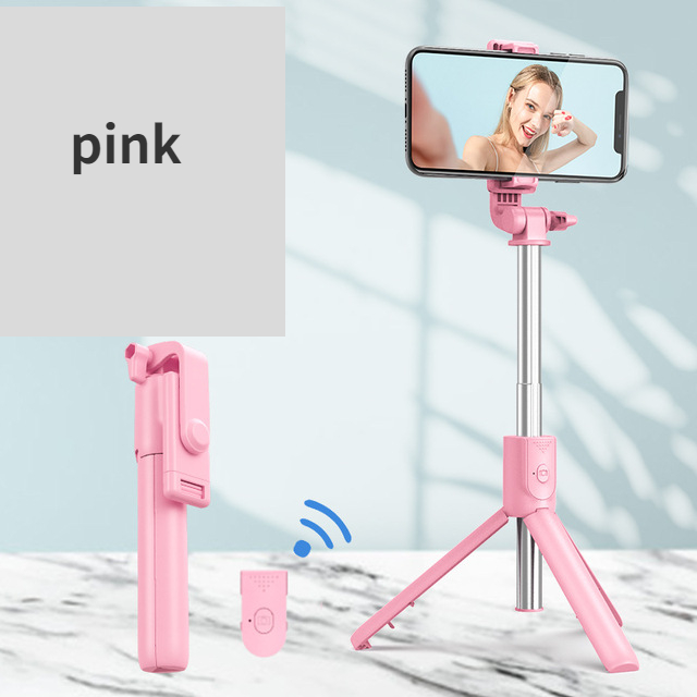 Wireless Bluetooth-compatible Selfie Stick Foldable Mini Tripod Shutter Remote Control for Ios Android