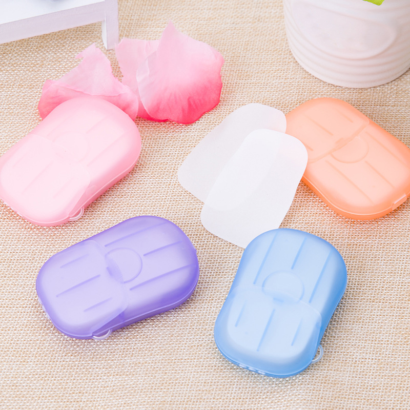 Random shipments 20Pcs/box Disposable Scented Mini Cleaning Paper For Travel Convenient Easy Washing Hand Disinfecting Soap Bathroom Accessories