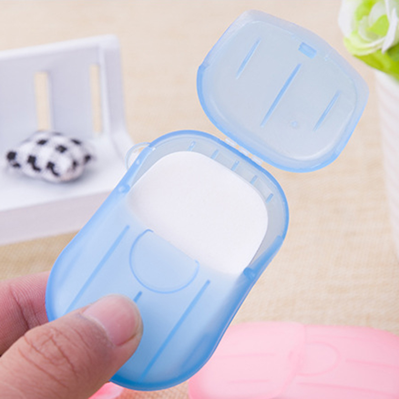 Random shipments 20Pcs/box Disposable Scented Mini Cleaning Paper For Travel Convenient Easy Washing Hand Disinfecting Soap Bathroom Accessories