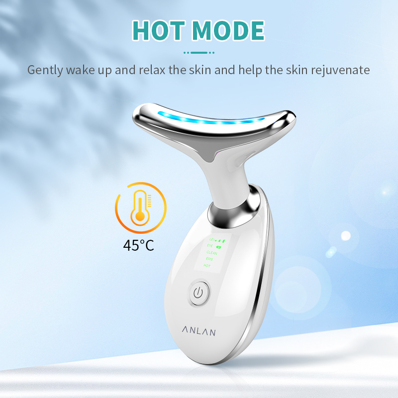 Electronic Neck Beauty Device LED Photon Therapy Face Neck Skin Tighten Reduce Double Chin Anti Wrinkle Remove Skin Care Tool