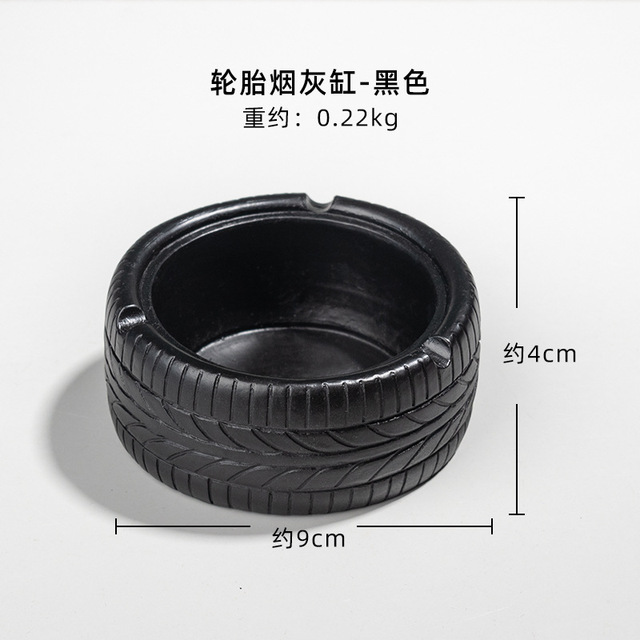 Tire Shape Ashtray For Home Smoking Weed Accessories Desk Cigarettes Tobacco Office Car Creative Ashtrays Gift  Cigar Ash Tray
