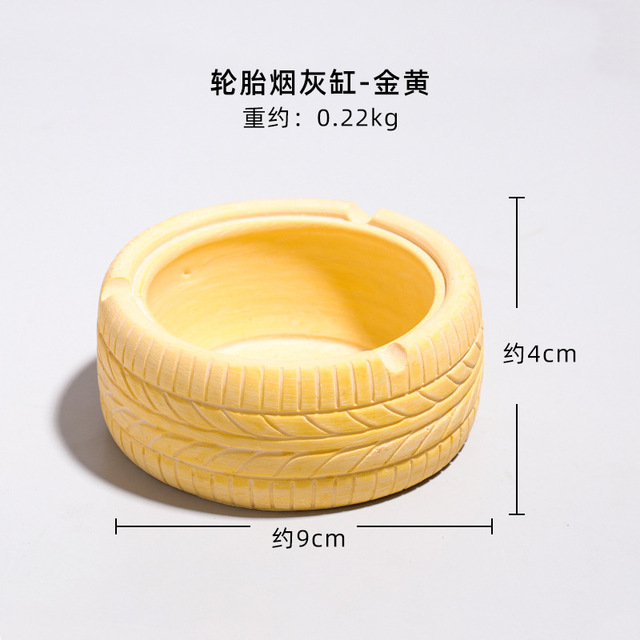 Tire Shape Ashtray For Home Smoking Weed Accessories Desk Cigarettes Tobacco Office Car Creative Ashtrays Gift  Cigar Ash Tray