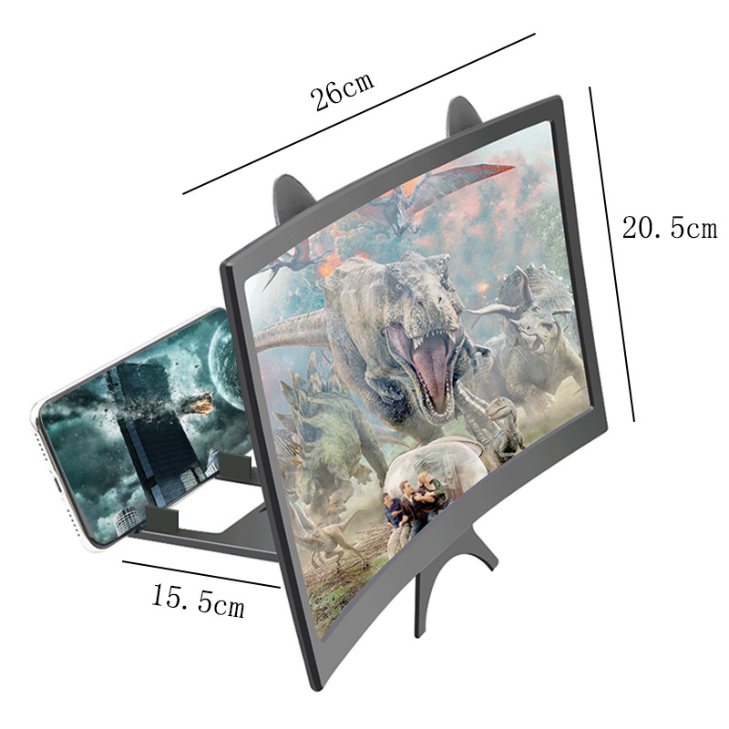 Folding Mobile Phone Video Screen Amplifier 12'' 3D HD Magnifier Stand Bracket Mobile Phone Screen Amplifier Accessories