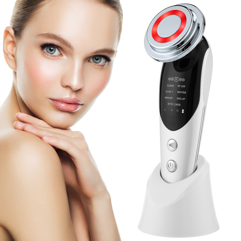 7 in 1 Face Lift Devices RF Microcurrent Skin Rejuvenation Facial Massager Light Therapy Anti Aging Wrinkle Beauty Apparatus