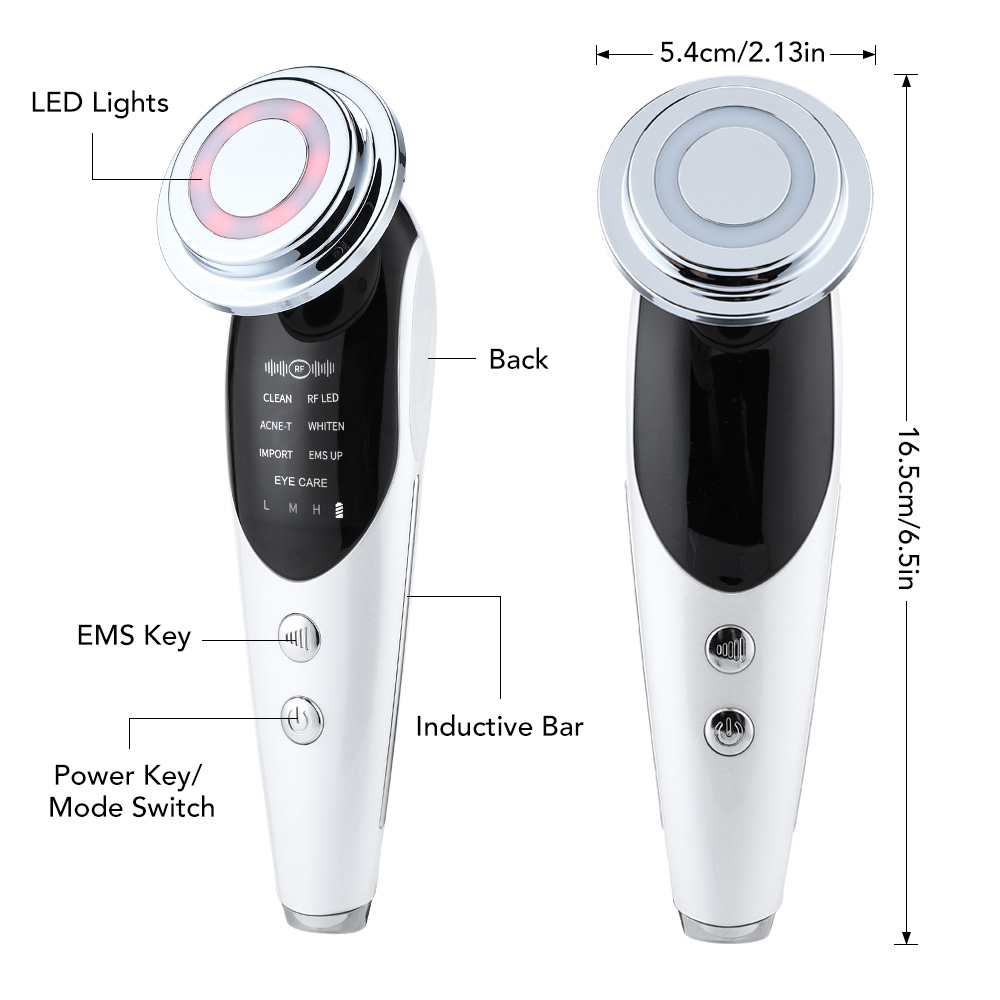 7 in 1 Face Lift Devices RF Microcurrent Skin Rejuvenation Facial Massager Light Therapy Anti Aging Wrinkle Beauty Apparatus