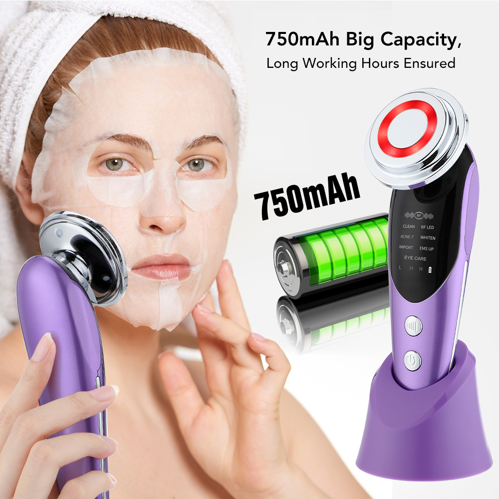 7 in 1 Face Lift Devices RF Microcurrent Skin Rejuvenation Facial Massager Light Therapy Anti Aging Wrinkle Beauty Apparatus